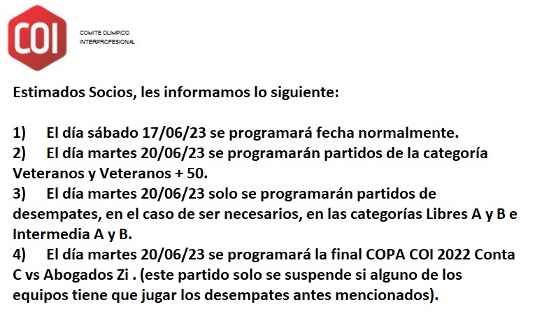 INFORMACION SOBRE PROGRAMACION DE FECHAS